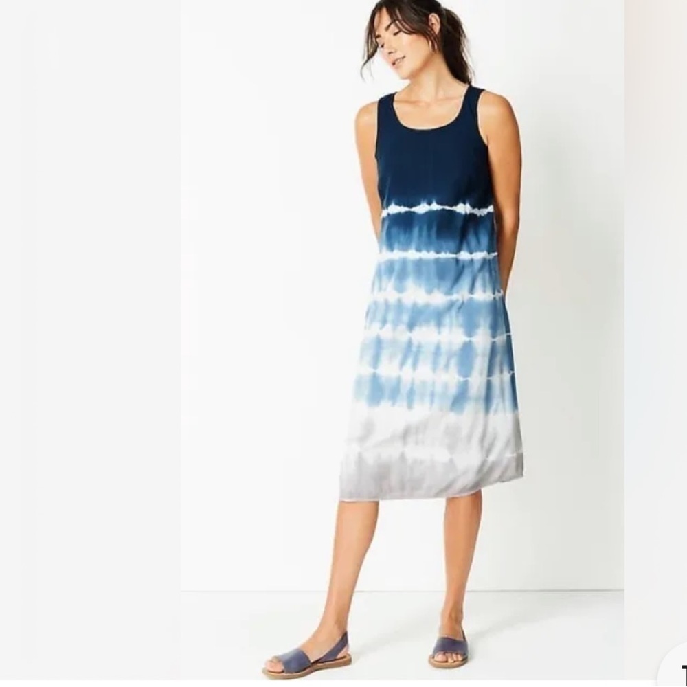 PURE JILL J. Jill Tie-Dyed Shirttail Dress women’s size XS ombré